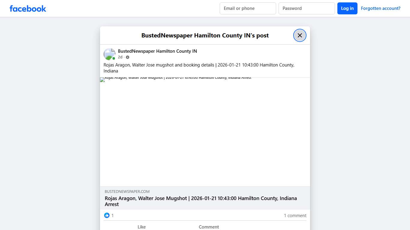 Rojas Aragon, Walter... - BustedNewspaper Hamilton County IN Facebook